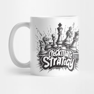 Checkmate Strategy Dynamic Chess Board Illustration Mug